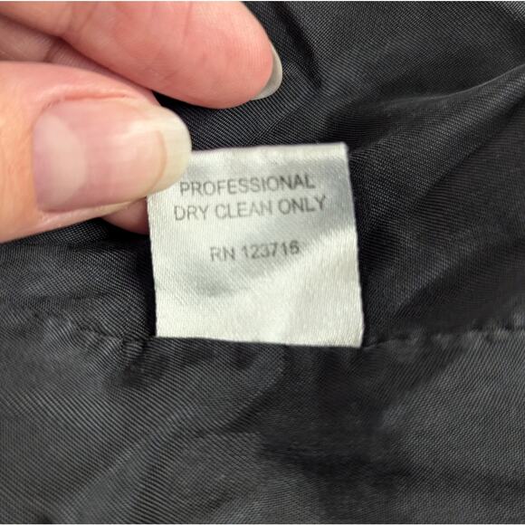 Rtr szXS x-small KAUFMAN FRANCO Black Zipper Jacket oversized long bomber - Picture 10 of 12